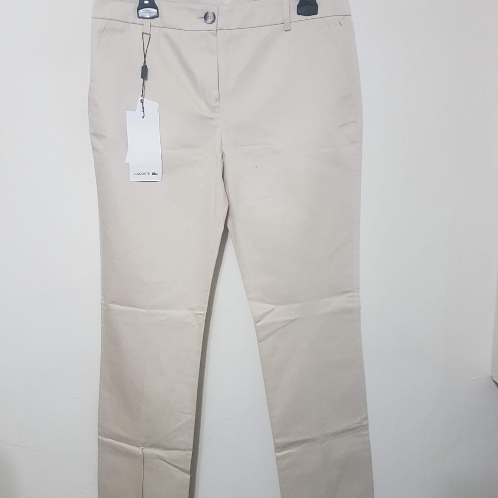 Cream Lacoste Pants